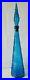 VTG-Italian-EMPOLI-Genie-Bottle-Decanter-Blue-Italy-Glass-Waves-22-Tall-MCM-01-hjcx