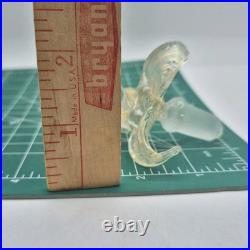 VTG Venetian Murano Glass Pink Copper Stripped Decanter Flower Stopper 9.5 Tall