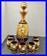 Venetian-Glass-Decanter-7-Glasses-Red-Gold-Vintage-Hand-Painted-in-Italy-01-pd