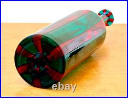 Venini Ponti Murano Italy Sommerso Art Glass Decanter Bottle Bianconi Vtg Mcm