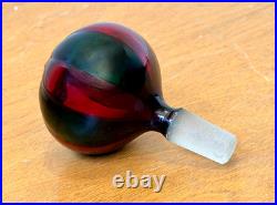 Venini Ponti Murano Italy Sommerso Art Glass Decanter Bottle Bianconi Vtg Mcm