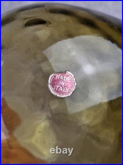 Vintag Empoli Triple Gourd Glass Decanter Vase Green 16 MCM Gurgle Art Italy