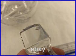 Vintage 11.5 Cut Crystal Glass Clear Decanter See Pics Very Nice with Stopper