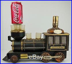 Vintage 1880 Iron Horse Train Steam Engine Locomotive Decanter Shot Glass Caddy