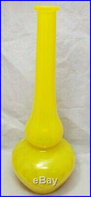 Vintage 18Empoli Italian Yellow Glass Decanter Genie Bottle