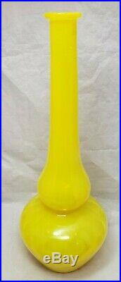 Vintage 18Empoli Italian Yellow Glass Decanter Genie Bottle