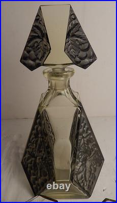 Vintage 1930s Schlevogt & Hoffman Czech Crystal Decanter & Aperitif Glass Set