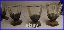 Vintage 1930s Schlevogt & Hoffman Czech Crystal Decanter & Aperitif Glass Set