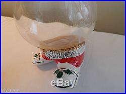 Vintage 1950's Napco Glass Santa Decanter Best Wishes 2PX2767 HTF Rare Christmas