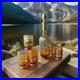 Vintage-1950-s-Venetian-Amber-Glass-Decanter-Set-6-Glasses-Gold-Gilding-Gondola-01-ijl