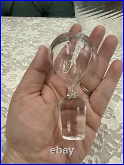 Vintage 1950s Italian Murano Swirled Clear Glass Decanter Elegant