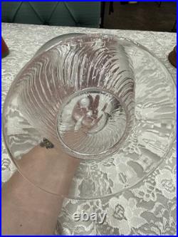 Vintage 1950s Italian Murano Swirled Clear Glass Decanter Elegant