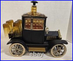 Vintage 1960's Ford Model T 1915 Liquor Decanter Japan Music Box with Shot Glasses
