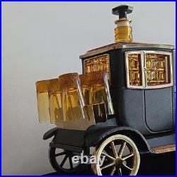 Vintage 1960's Ford Model T 1915 Liquor Decanter Japan Music Box with Shot Glasses