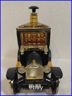Vintage 1960's Ford Model T 1915 Liquor Decanter Japan Music Box with Shot Glasses
