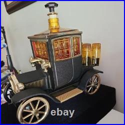 Vintage 1960's Ford Model T 1915 Liquor Decanter Japan Music Box with Shot Glasses