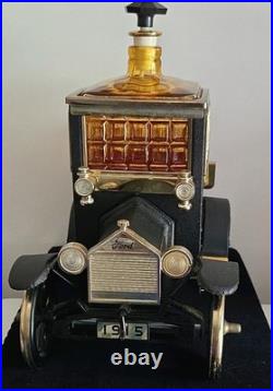 Vintage 1960's Ford Model T 1915 Liquor Decanter Japan Music Box with Shot Glasses