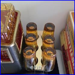 Vintage 1960's Ford Model T 1915 Liquor Decanter Japan Music Box with Shot Glasses