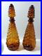 Vintage-1960s-Amber-Bubble-Decanter-Genie-Bottles-Set-Of-2-Made-In-Taiwan-01-vi