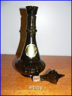 Vintage 1964 Jim Beam Green Smoke Glass Jeannie Genie Bottle Decanter (Empty)