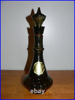 Vintage 1964 Jim Beam Green Smoke Glass Jeannie Genie Bottle Decanter (Empty)