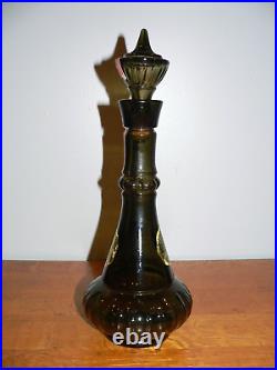 Vintage 1964 Jim Beam Green Smoke Glass Jeannie Genie Bottle Decanter (Empty)