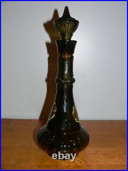 Vintage 1964 Jim Beam Green Smoke Glass Jeannie Genie Bottle Decanter (Empty)