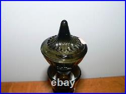 Vintage 1964 Jim Beam Green Smoke Glass Jeannie Genie Bottle Decanter (Empty)