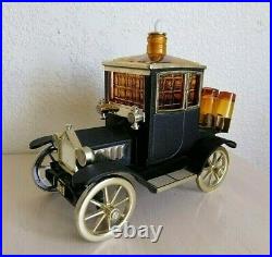 Vintage 1970's Ford Automobile Music Box Decanter with 6 Shot Glass. Working