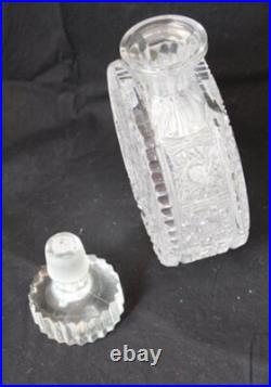Vintage 1970s Bohemian Crystal Decanter with Original Stickers- 9in