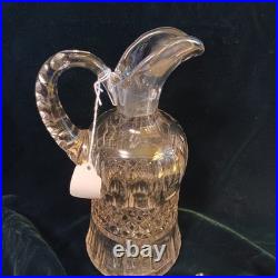 Vintage 19th Century Carafe Cut Heavy Manganese Glass