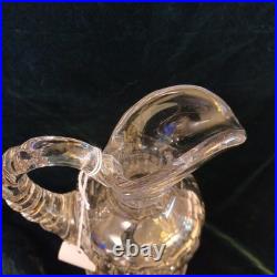 Vintage 19th Century Carafe Cut Heavy Manganese Glass