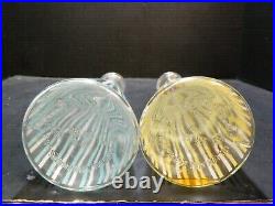 Vintage (2) MCM Kentucky Tavern Liquor Striped Glass Decanters 15.18x3.88 VG-E