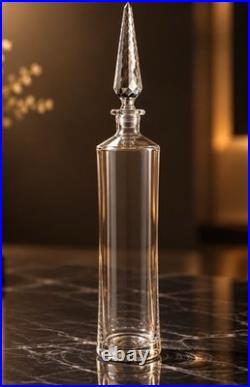 Vintage 24 Smokey Glass Hand Blown 2' Apothecary Decanter with 8 Faceted STOPPER Vintage 24 Smokey Glass Hand Blown 2' Apothecary Decanter with 8 Faceted STOPPER