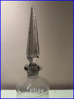 Vintage 24 Smokey Glass Hand Blown 2' Apothecary Decanter with 8 Faceted STOPPER Vintage 24 Smokey Glass Hand Blown 2' Apothecary Decanter with 8 Faceted STOPPER