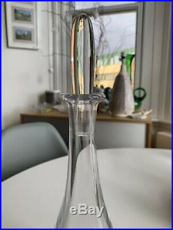Vintage 40s Signed ORREFORS ART GLASS Decanter MCM Lindstrand, 1683
