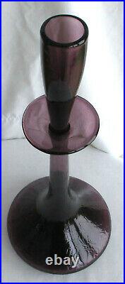Vintage 60s Wayne Husted Blenko Shot Bottle Decanter Amethyst Purple Glass MCM