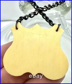 Vintage 9.5 Ship Captains Gin Liquor Four Ring Heavy Blown Glass Decanter