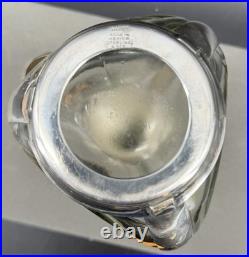 Vintage ART DECO L Maciel Silver Factory Decanter Sterling Glass Overlay