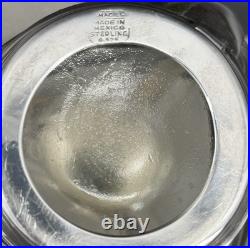 Vintage ART DECO L Maciel Silver Factory Decanter Sterling Glass Overlay