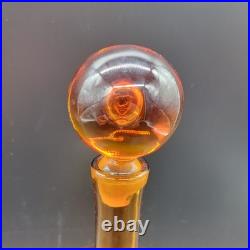 Vintage Amber Decanter With Stopper