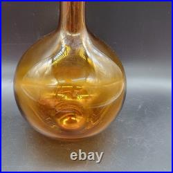 Vintage Amber Decanter With Stopper