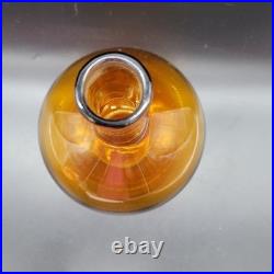Vintage Amber Decanter With Stopper