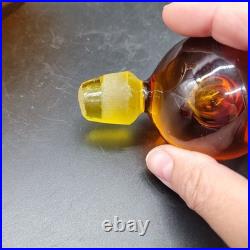 Vintage Amber Decanter With Stopper