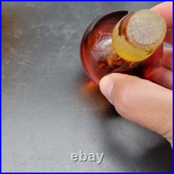 Vintage Amber Decanter With Stopper