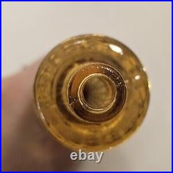 Vintage Amber Empoli Diamond Point Genie Bottle Decanter WithStopper Euc