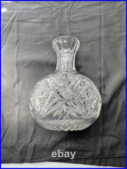 Vintage American Brilliant Wine Decanter or Carafe Cut Glass 8 Tall