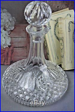 Vintage American Waterford Lismore crystal glass decanter