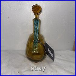 Vintage American amber glass decanter/Cruet late 19th Century