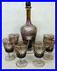 Vintage-Amethyst-Enameled-Glass-Decanter-and-6-Liquor-Cups-01-hp